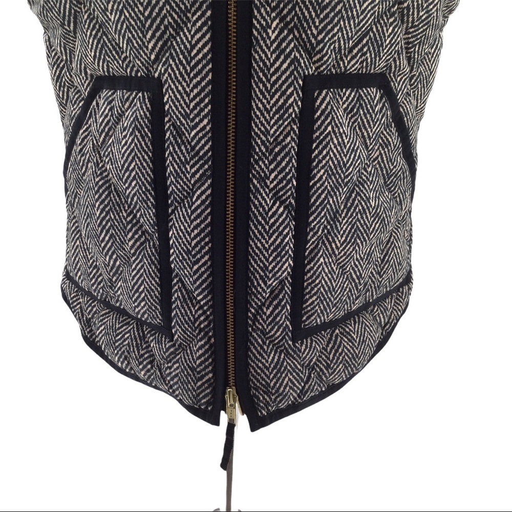 J. Crew‎ Herringbone Quilted Vest Jacket size S 60% down 20% waterfowl feathers - Picture 10 of 15